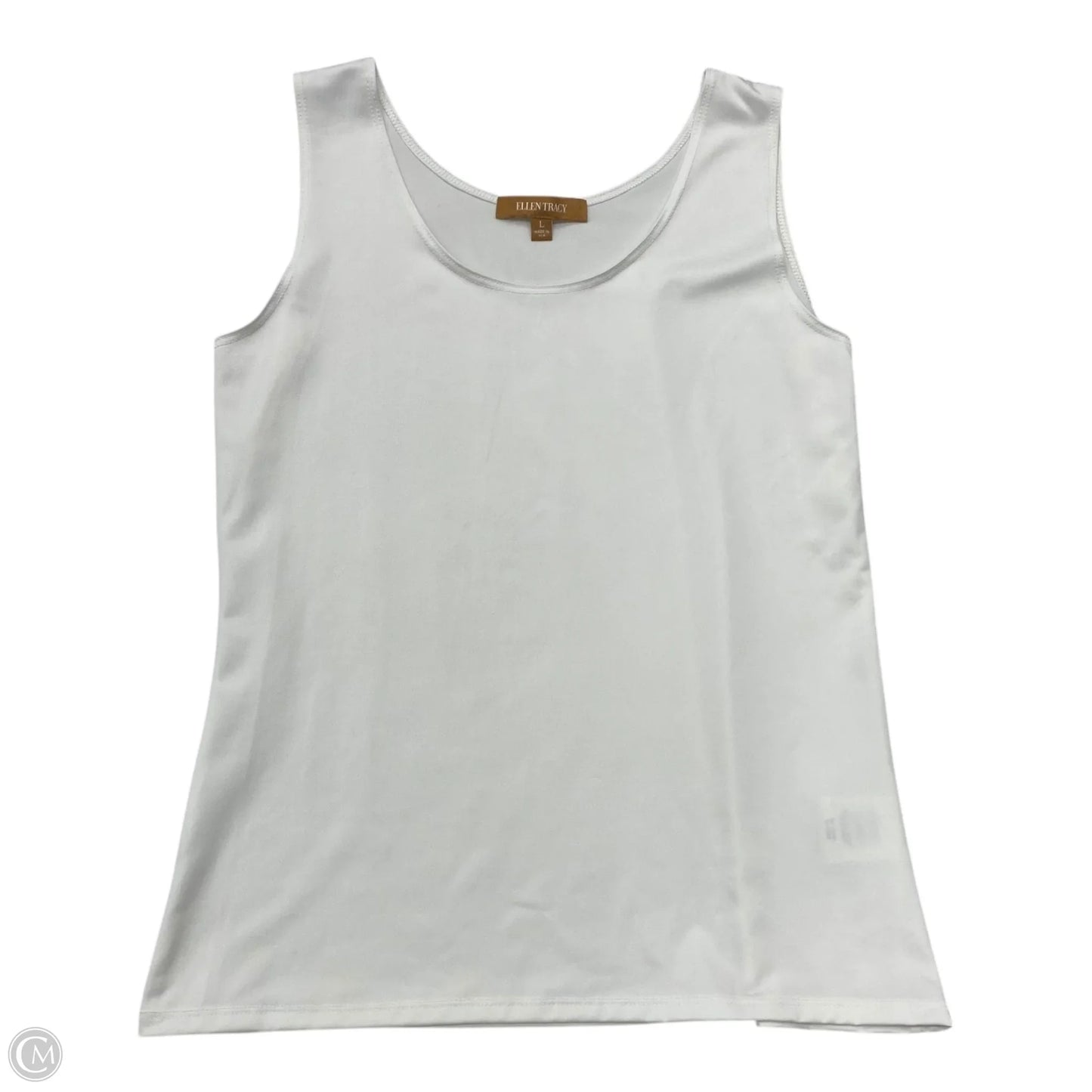 Top Sleeveless Basic By Ellen Tracy In White, Size: L