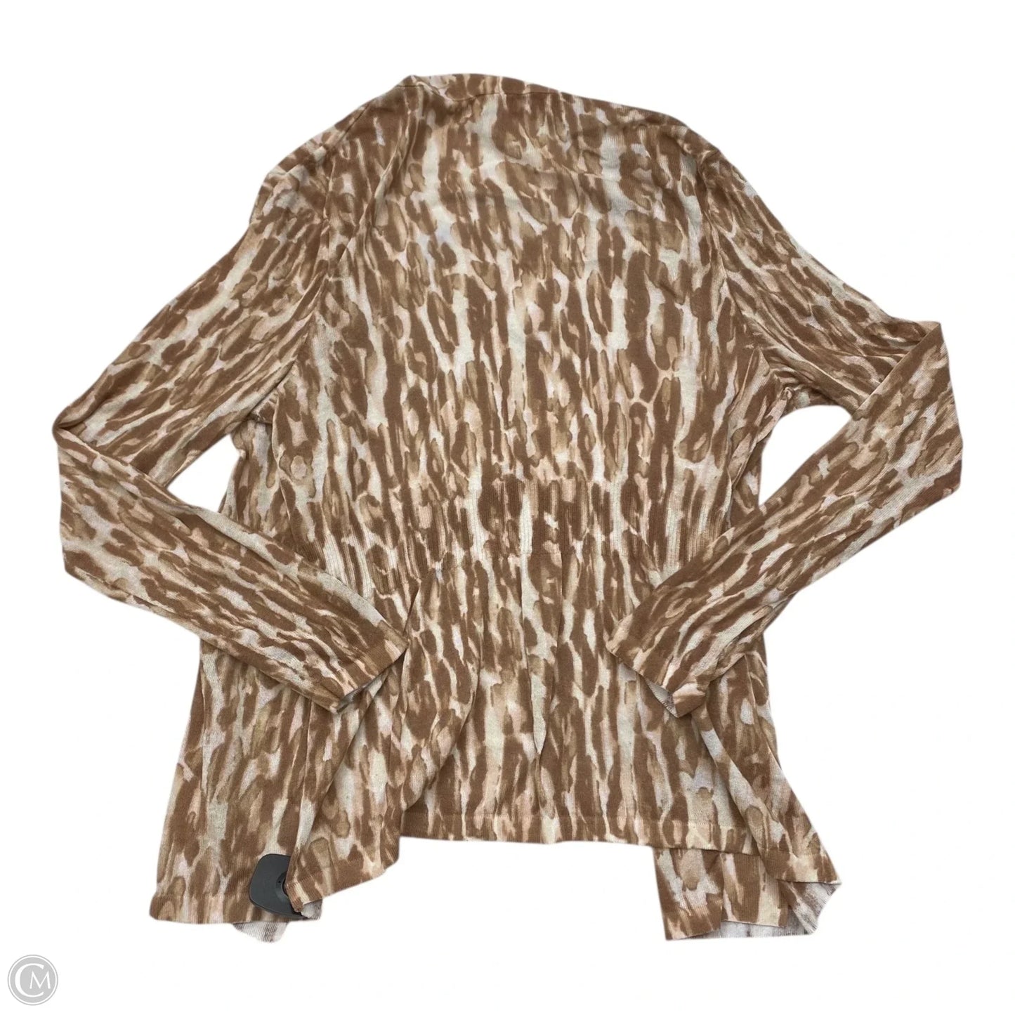 Sweater Cardigan By Chicos In Animal Print, Size: L