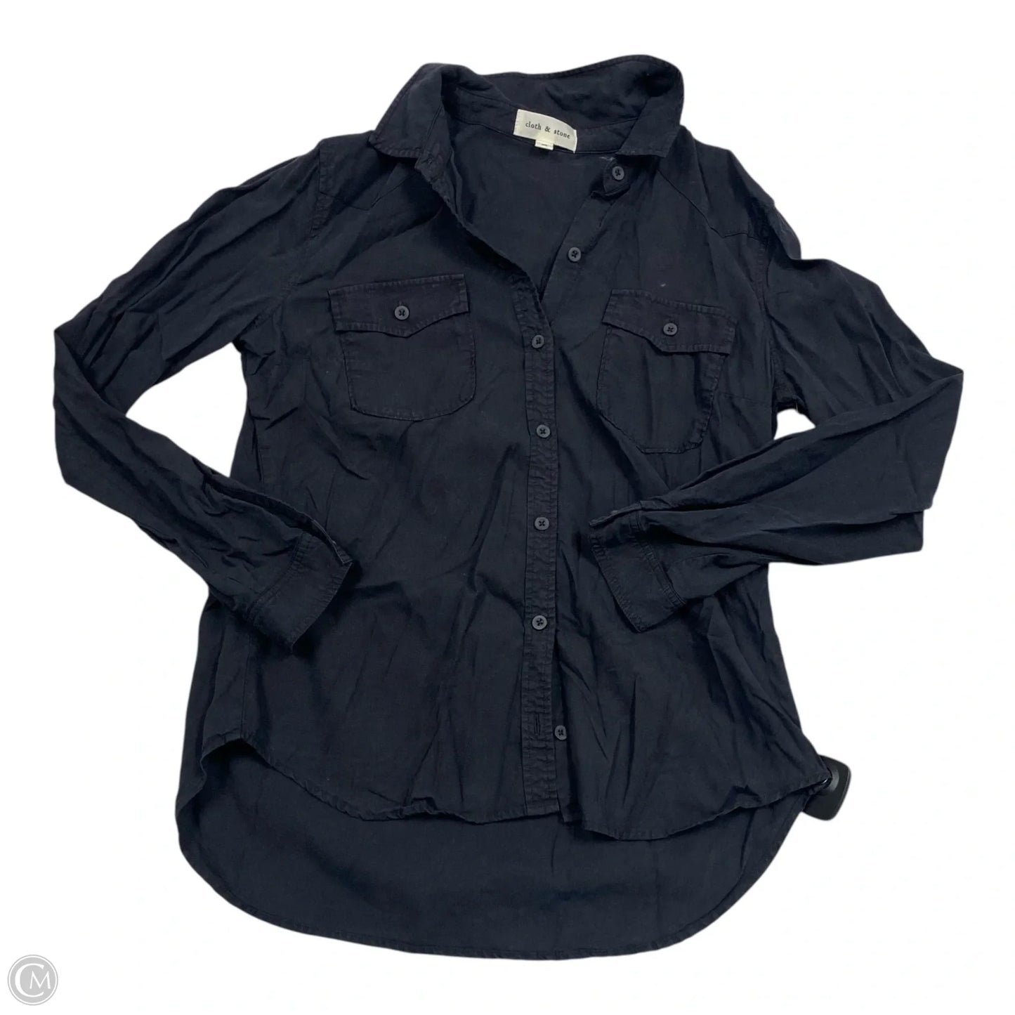 Top Long Sleeve By Cloth & Stone In Black, Size: M