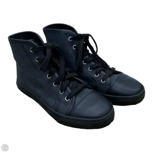 Shoes Luxury Designer By Gucci In Black, Size: 5.5