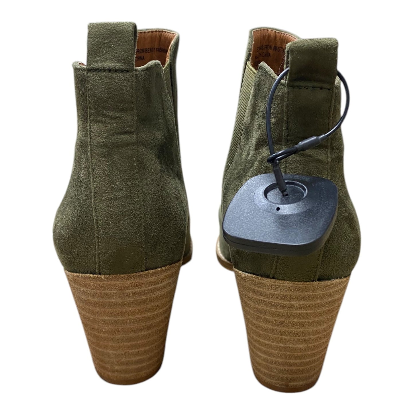 Boots Ankle Heels By Beast Fashion In Green, Size: 10