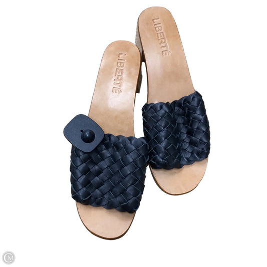 Sandals Heels Block By Cmb In Black & Brown, Size: 11