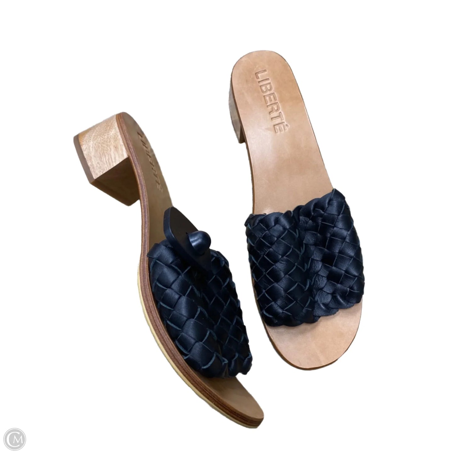 Sandals Heels Block By Cmb In Black & Brown, Size: 11