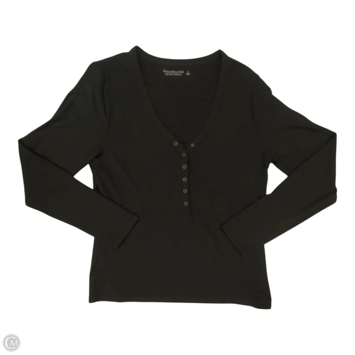 Top Long Sleeve By Abercrombie And Fitch In Black, Size: L