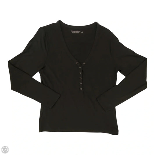 Top Long Sleeve By Abercrombie And Fitch In Black, Size: L