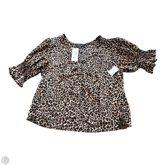 Top Short Sleeve By Sanctuary In Animal Print, Size: M