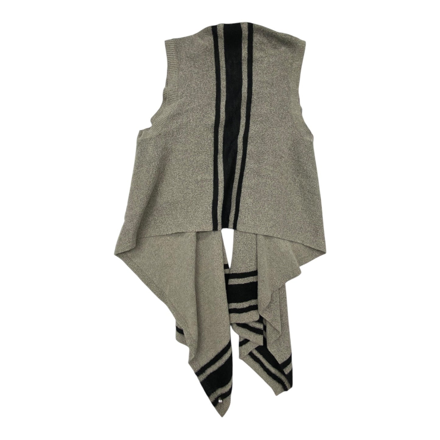 Sweater Cardigan By Banana Republic In Black & Grey, Size: L