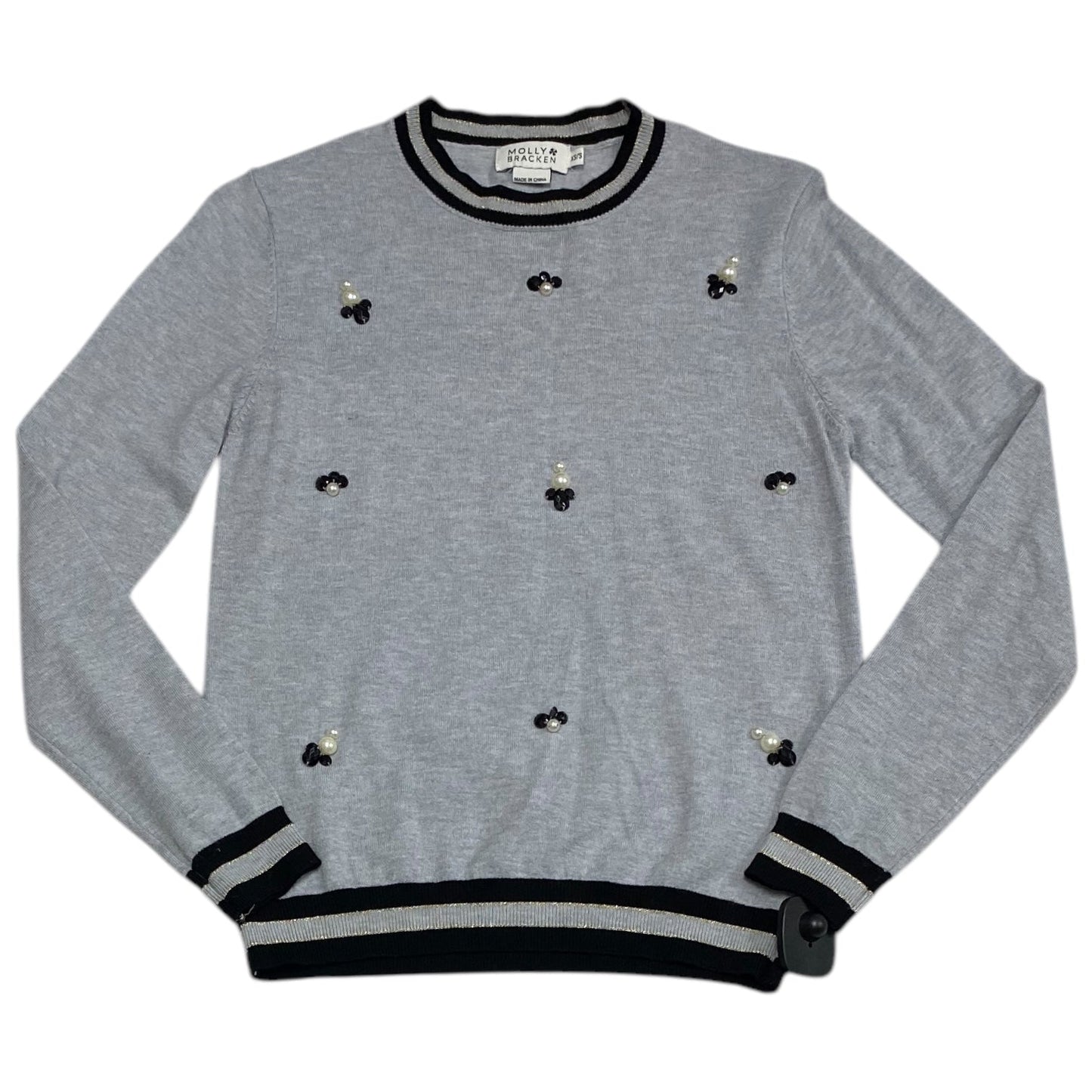 Sweater By Molly Bracken In Black & Green, Size: Xs