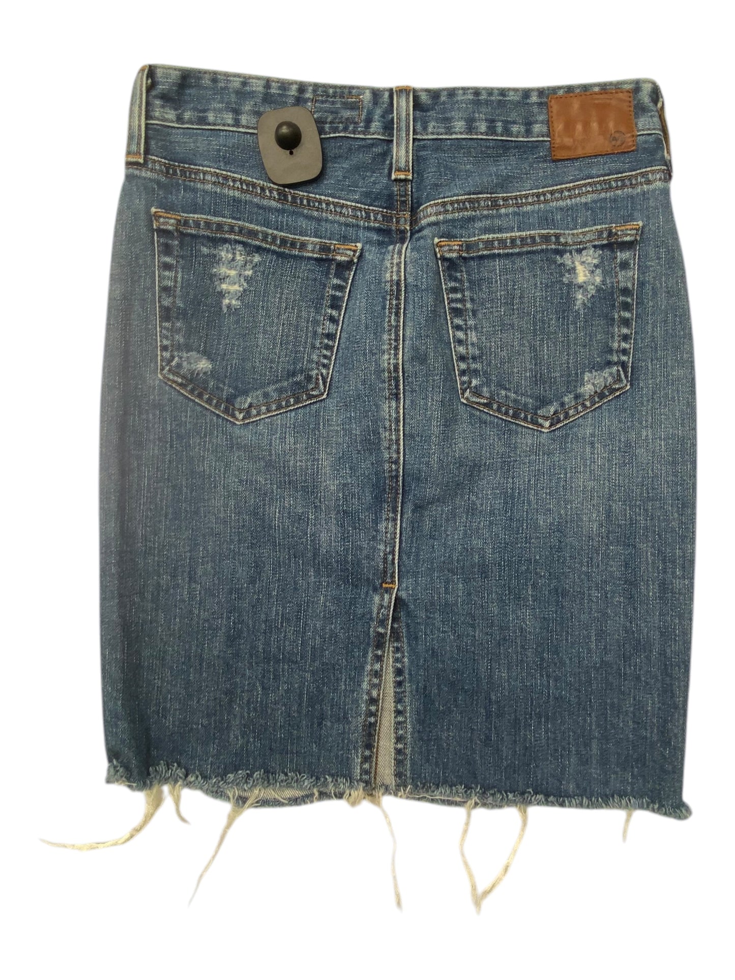 Skirt Midi By Adriano Goldschmied In Blue Denim, Size: 0