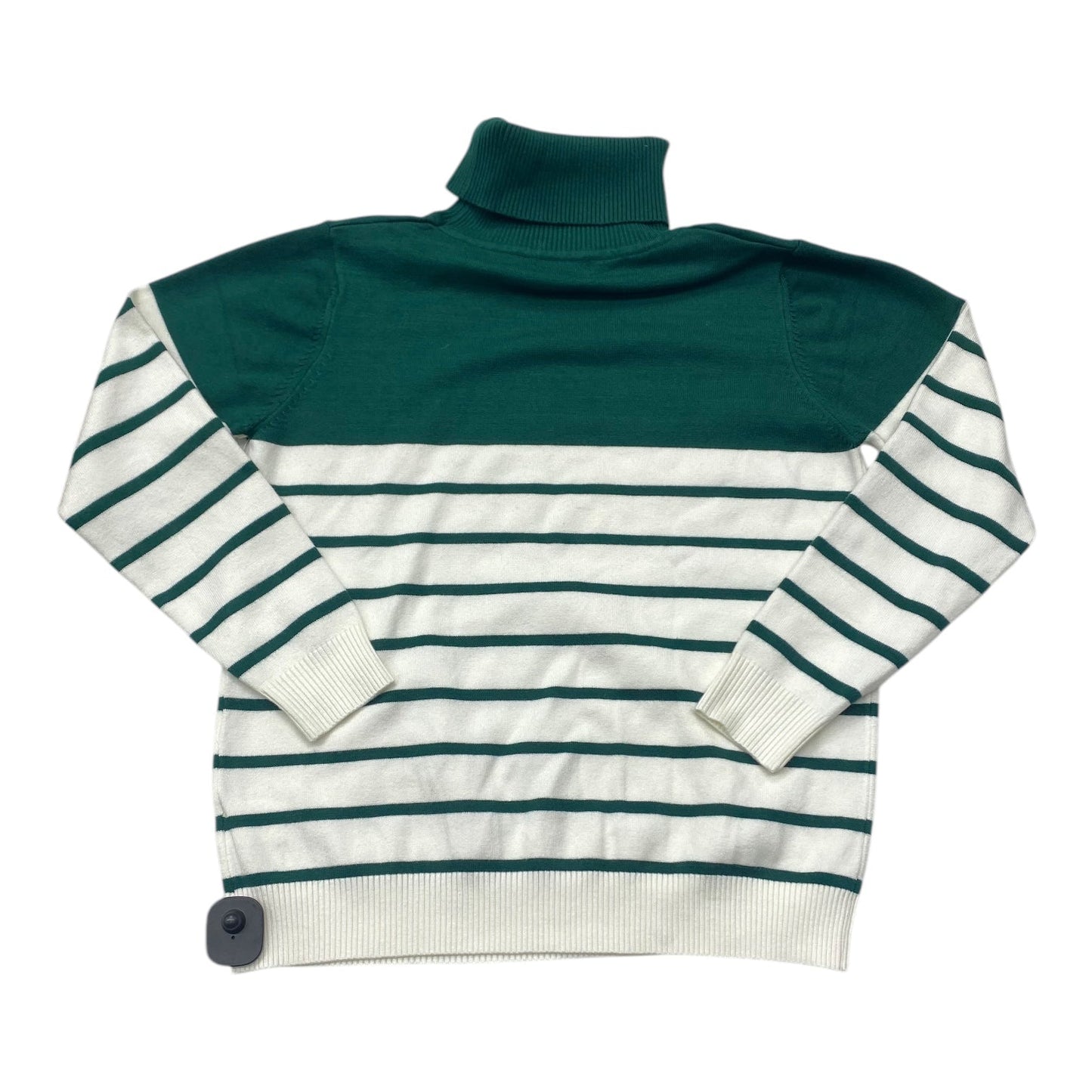 Sweater By Kirundo In Green & White, Size: S