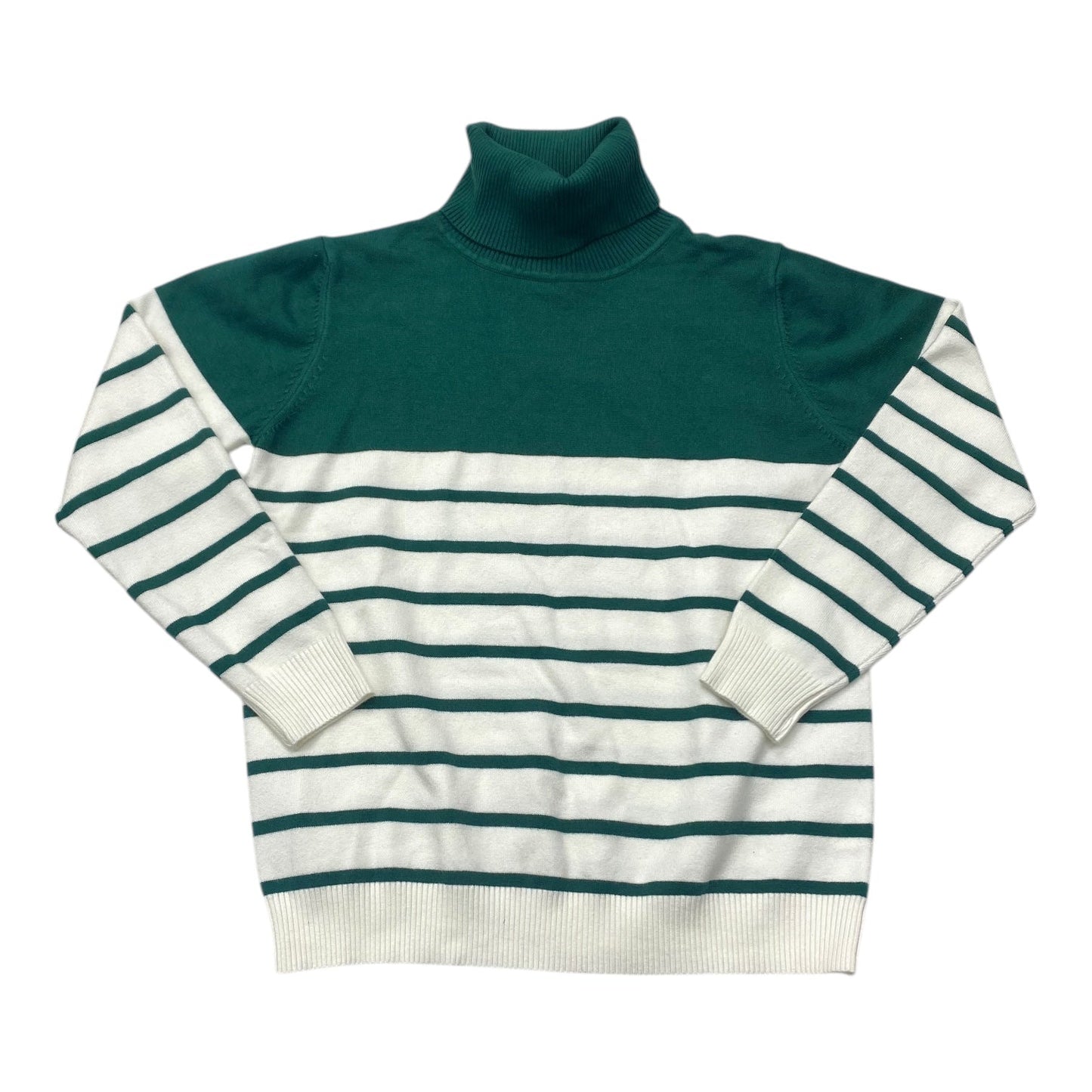 Sweater By Kirundo In Green & White, Size: S