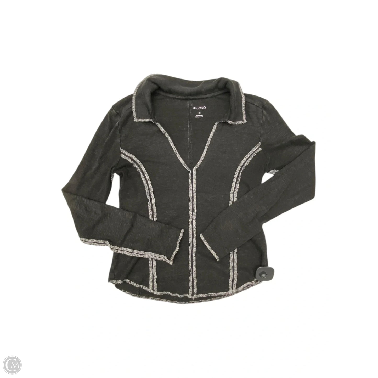 Top Long Sleeve By Pilcro In Black & White, Size: Xs