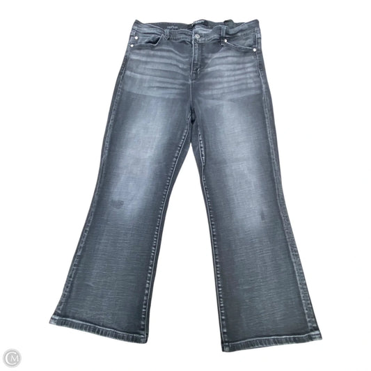 Jeans Flared By Liverpool In Grey Denim, Size: 14