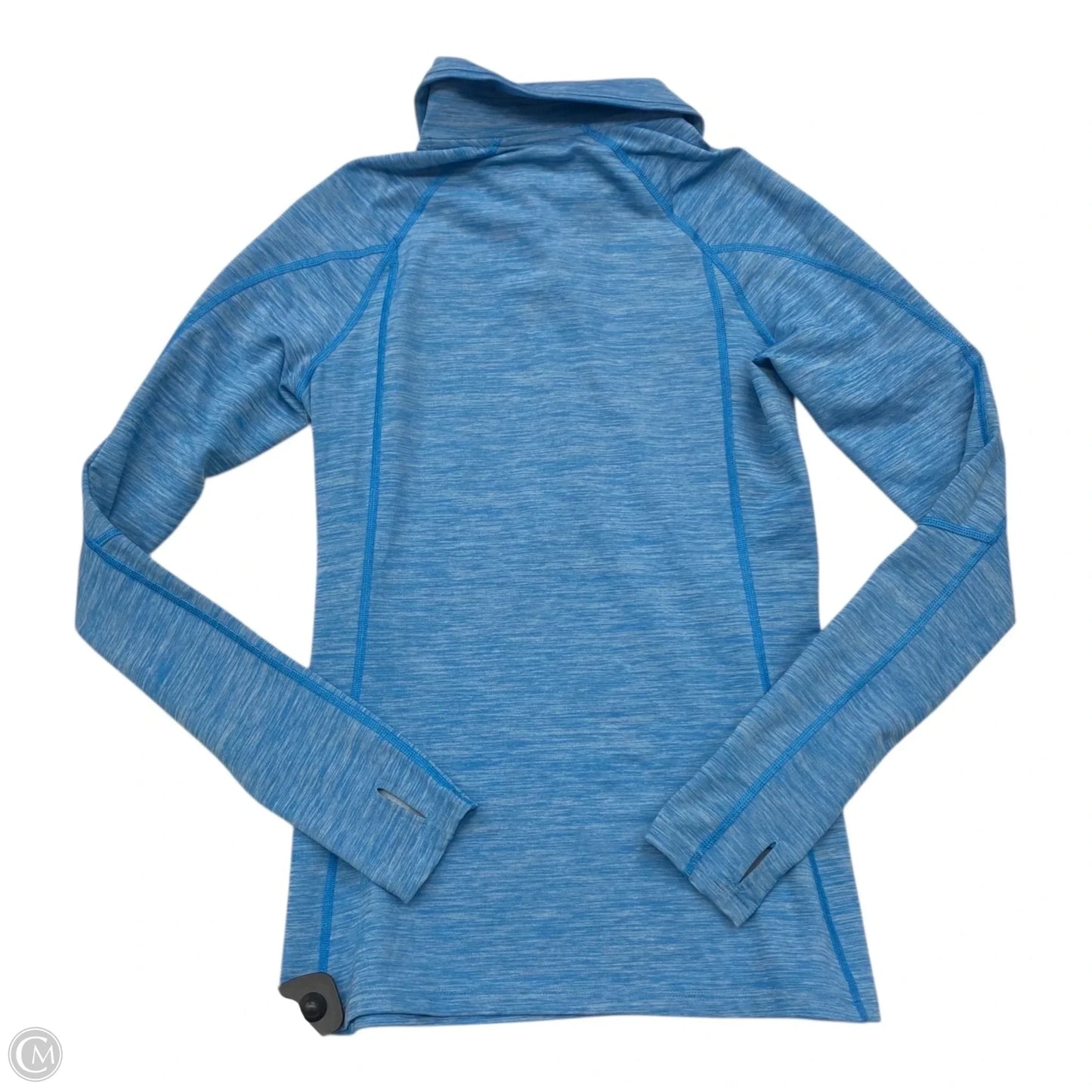 Athletic Top Long Sleeve Crewneck By Under Armour In Blue, Size: M