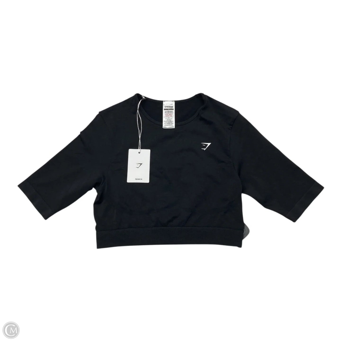 Athletic Top Long Sleeve Crewneck By Gym Shark In Black, Size: L