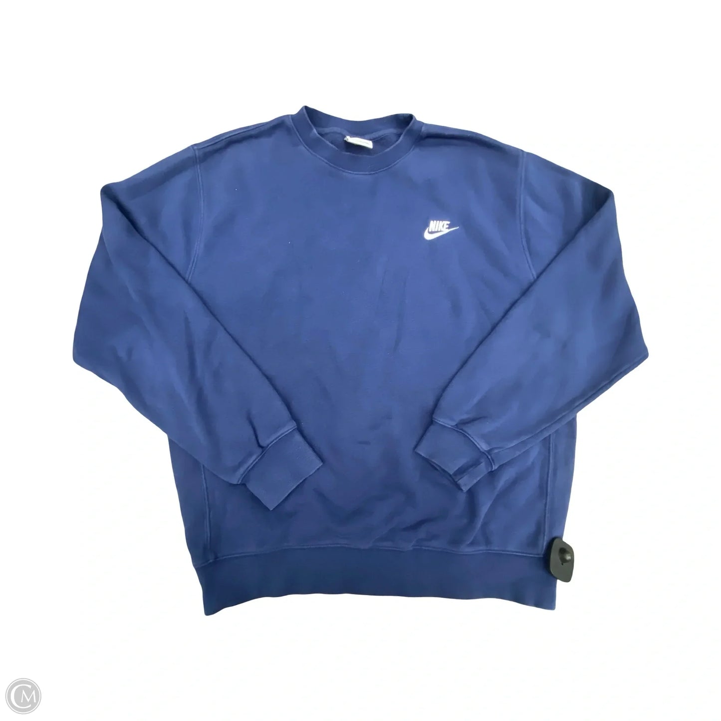 Athletic Sweatshirt Crewneck By Nike In Blue, Size: M