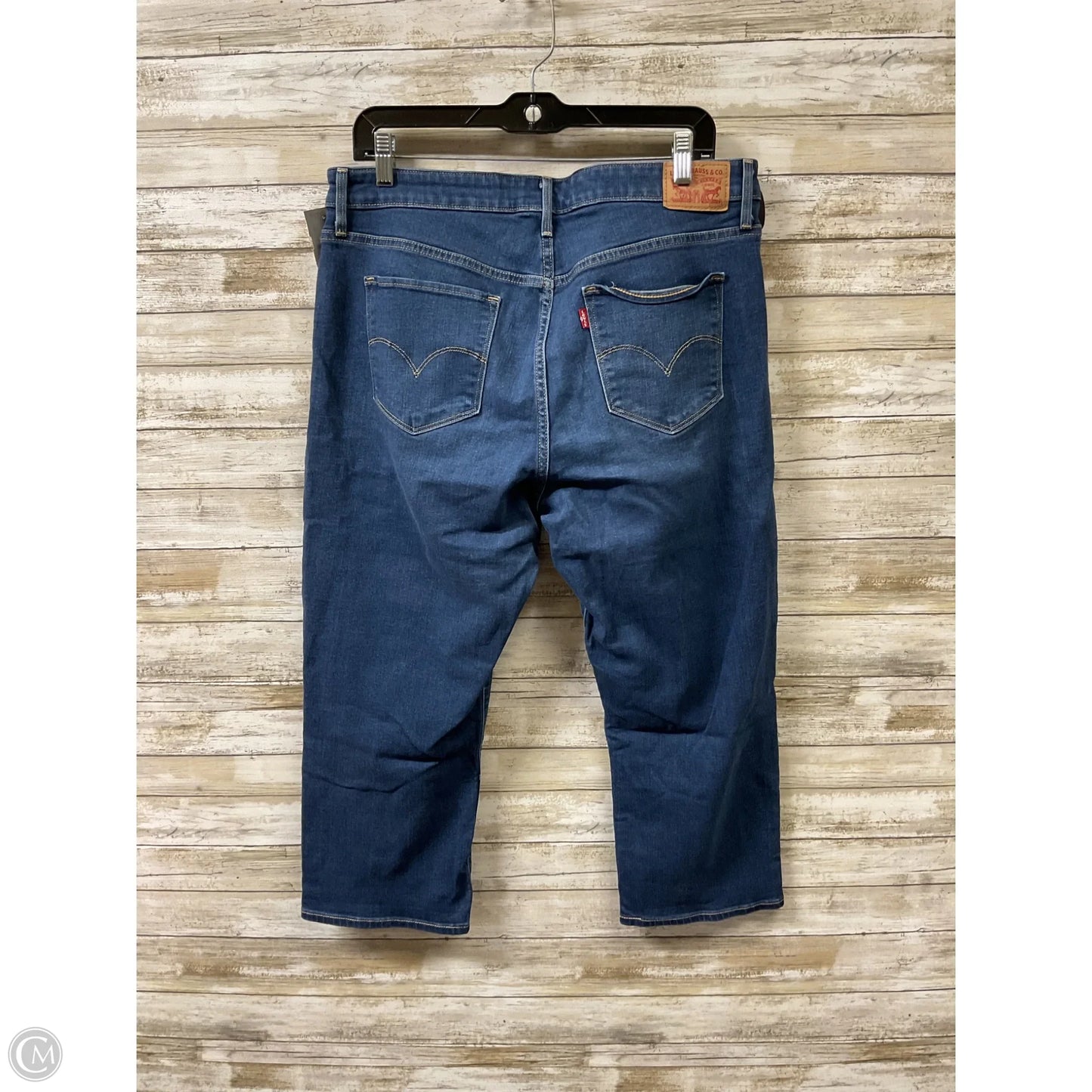 Jeans Boot Cut By Levis In Blue Denim, Size: 18