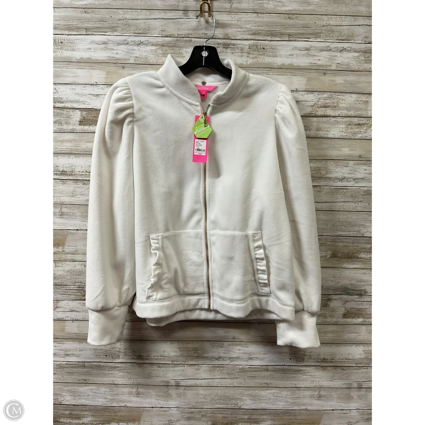 Jacket Fleece By Lilly Pulitzer In White, Size: L