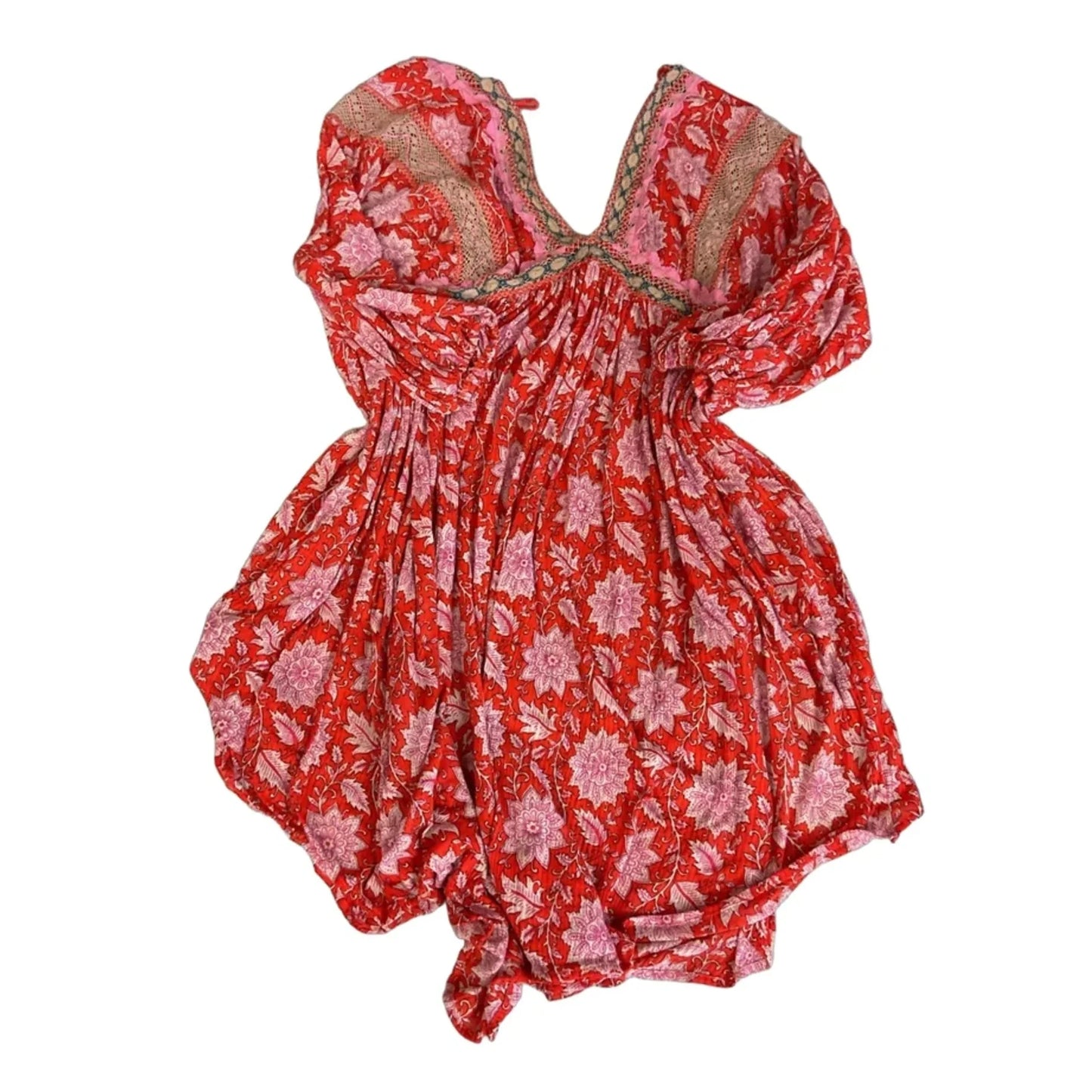 Tunic Short Sleeve By Free People In Pink & Red, Size: Xs