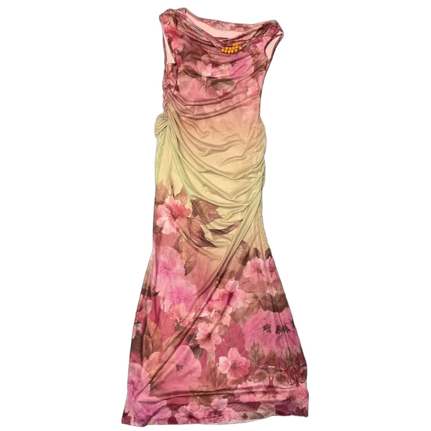 Dress Party Long By Shein In Pink & Tan, Size: L