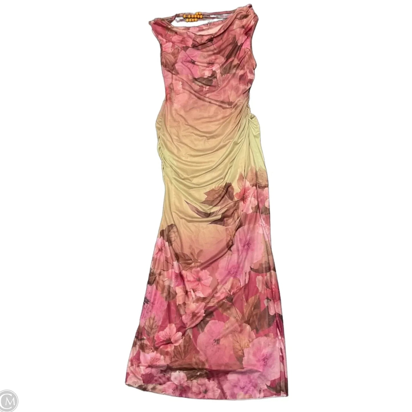 Dress Party Long By Shein In Pink & Tan, Size: L