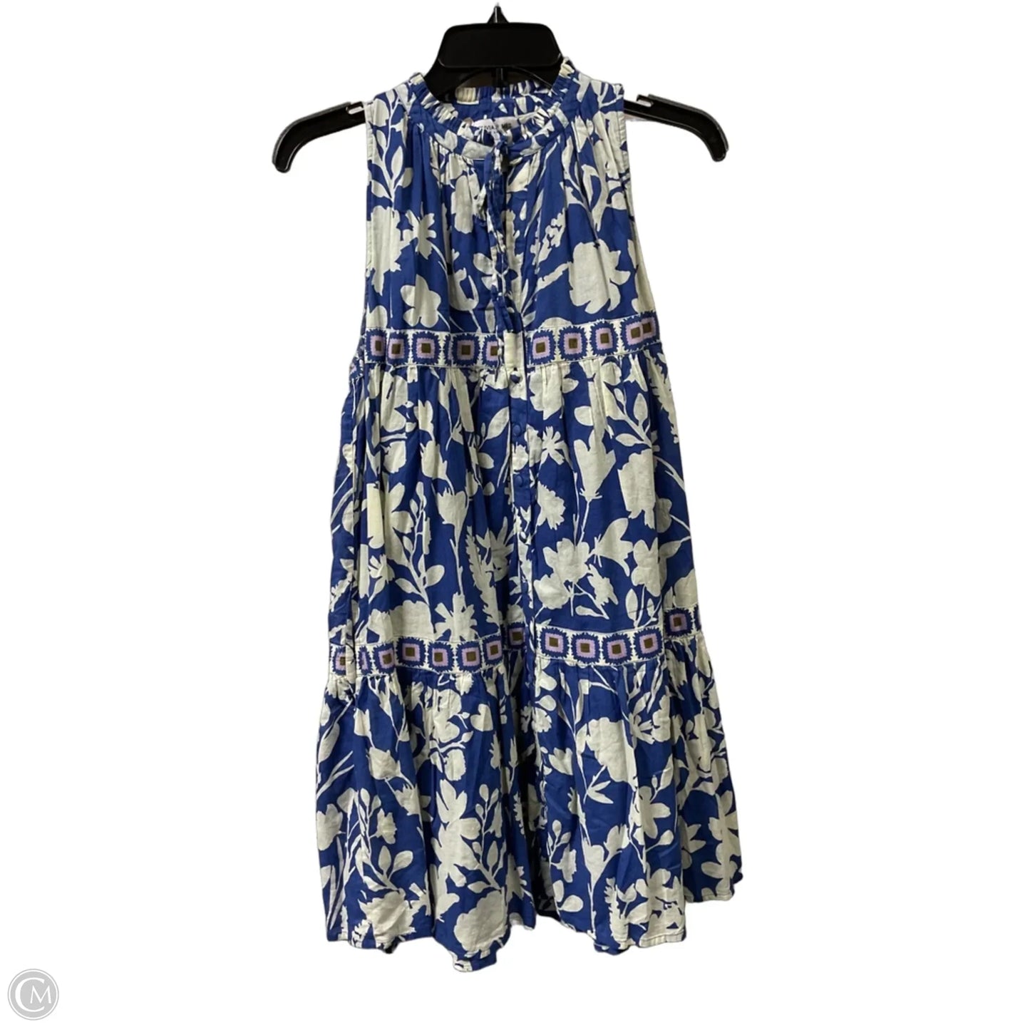 Dress Casual Short By Cmb In Blue & White, Size: S