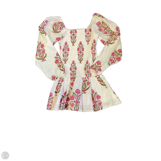 Dress Casual Short By Cmc In Pink & White, Size: S