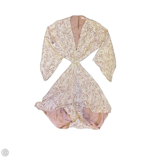 Romper By Pink Lily In Pink & White, Size: S