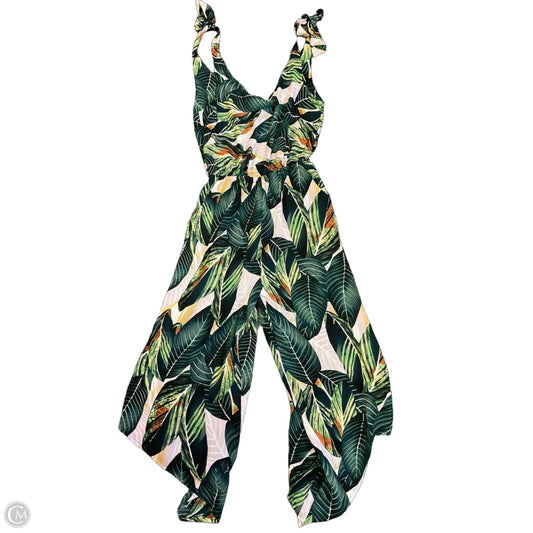 Jumpsuit By Clothes Mentor In Tropical Print, Size: Xs