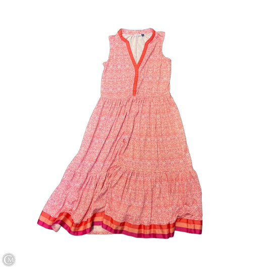 Dress Casual Maxi By Cabana Life In Orange & Pink, Size: S