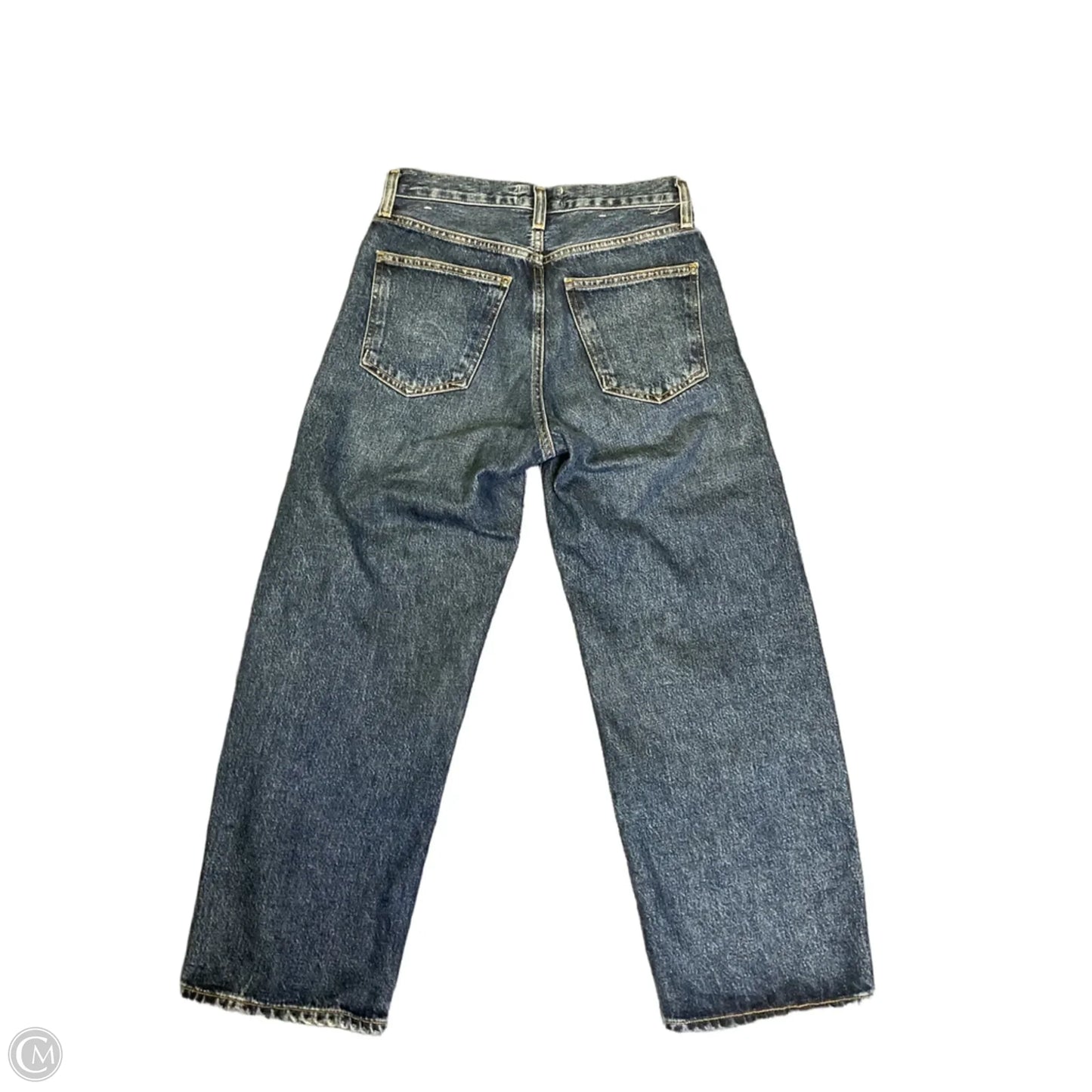 Jeans Wide Leg By Agolde In Blue Denim, Size: Xxs
