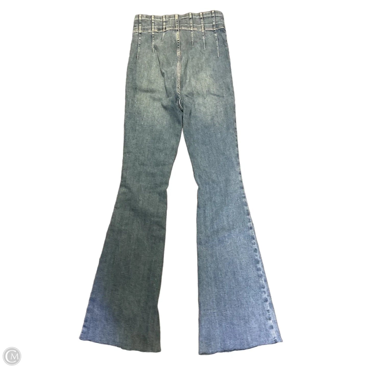Jeans Flared By Free People In Blue Denim, Size: 8