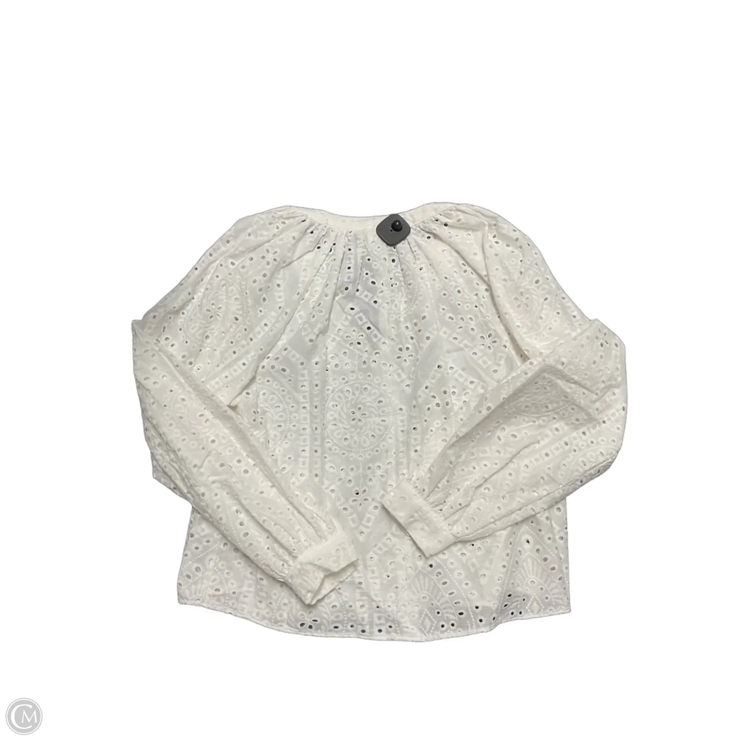 Top Long Sleeve By H&m In White, Size: S