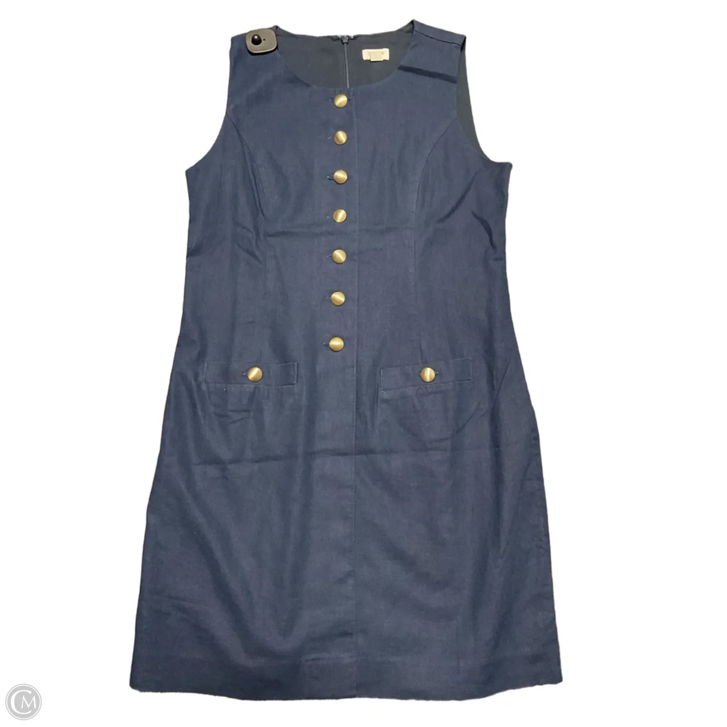 Dress Work By J. Crew In Blue & Gold, Size: S