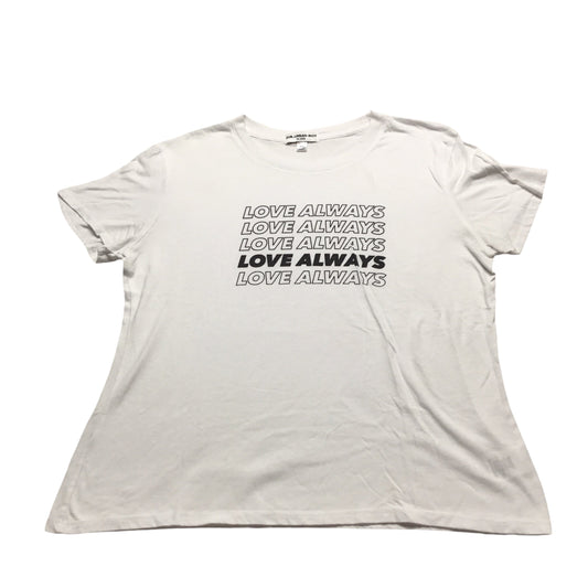 Top Short Sleeve Basic By Clothes Mentor In Black & White, Size: Xl