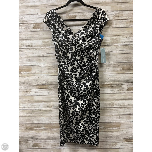 Dress Party Midi By London Times In Black & White, Size: 8