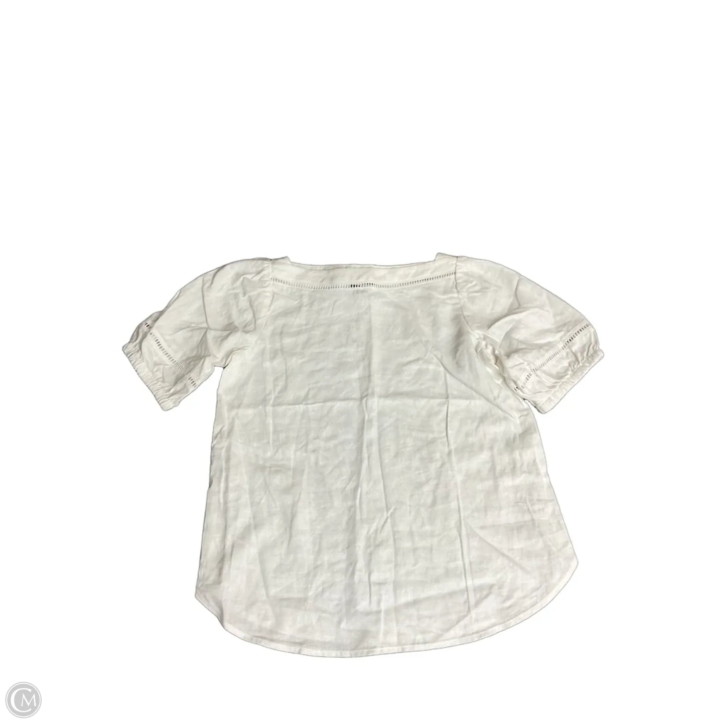 Top Short Sleeve By Ann Taylor In White, Size: Xs
