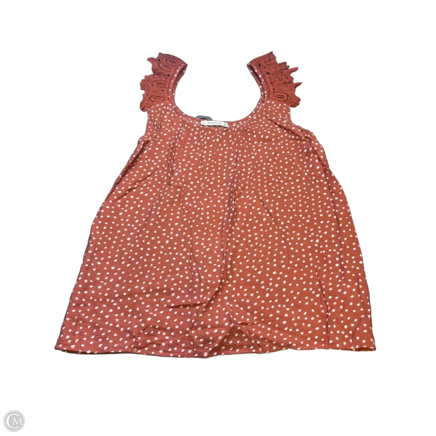 Top Sleeveless By Staccato In Orange, Size: S