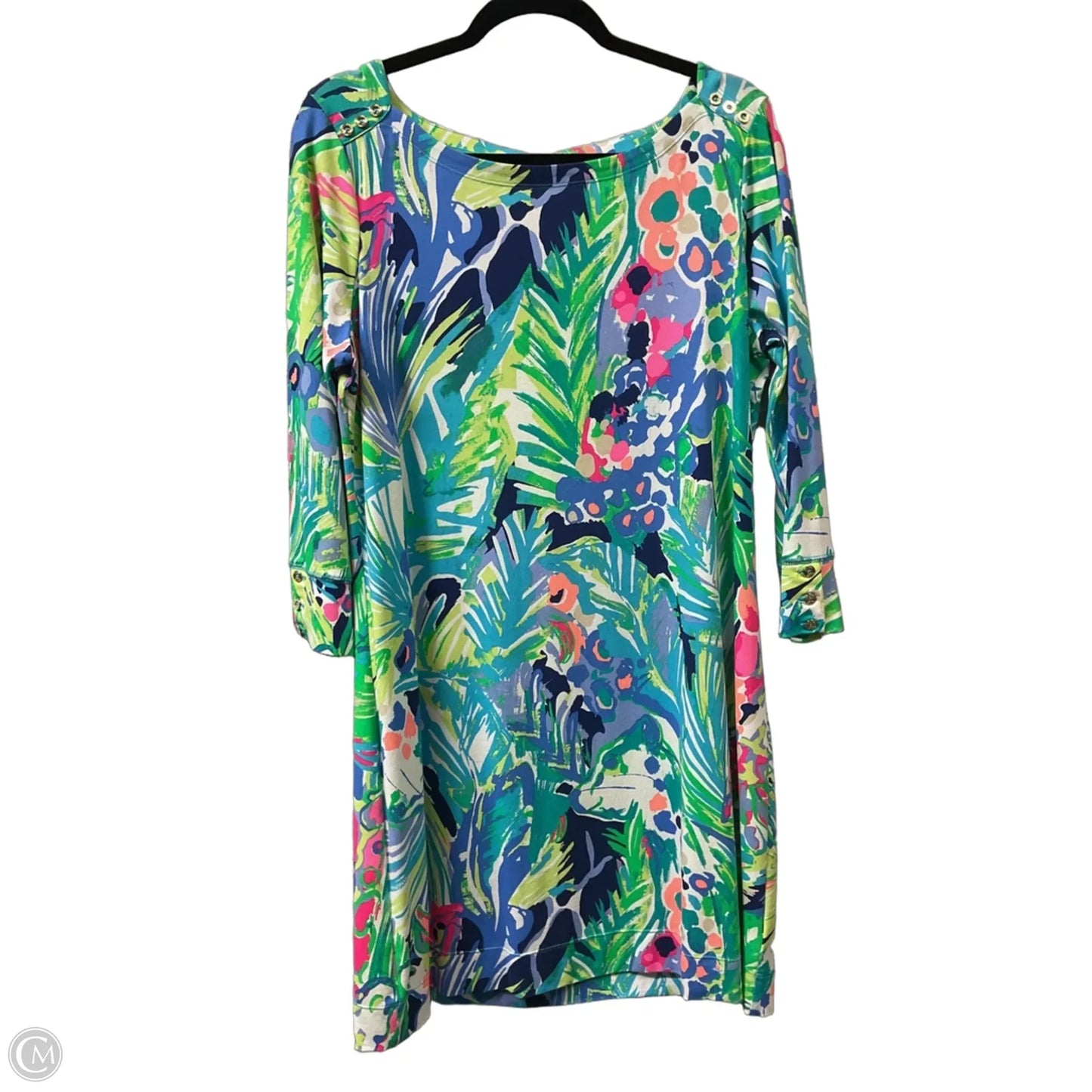 Dress Designer By Lilly Pulitzer In Blue & Green, Size: Xl