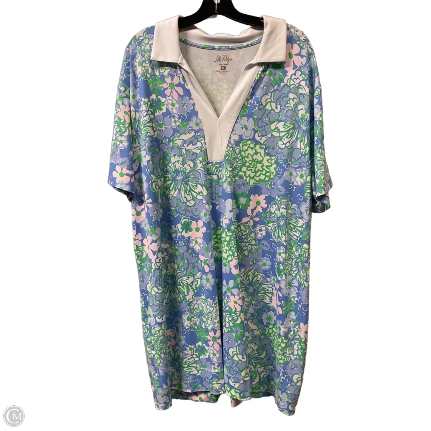 Dress Designer By Lilly Pulitzer In Blue & Green, Size: Xl