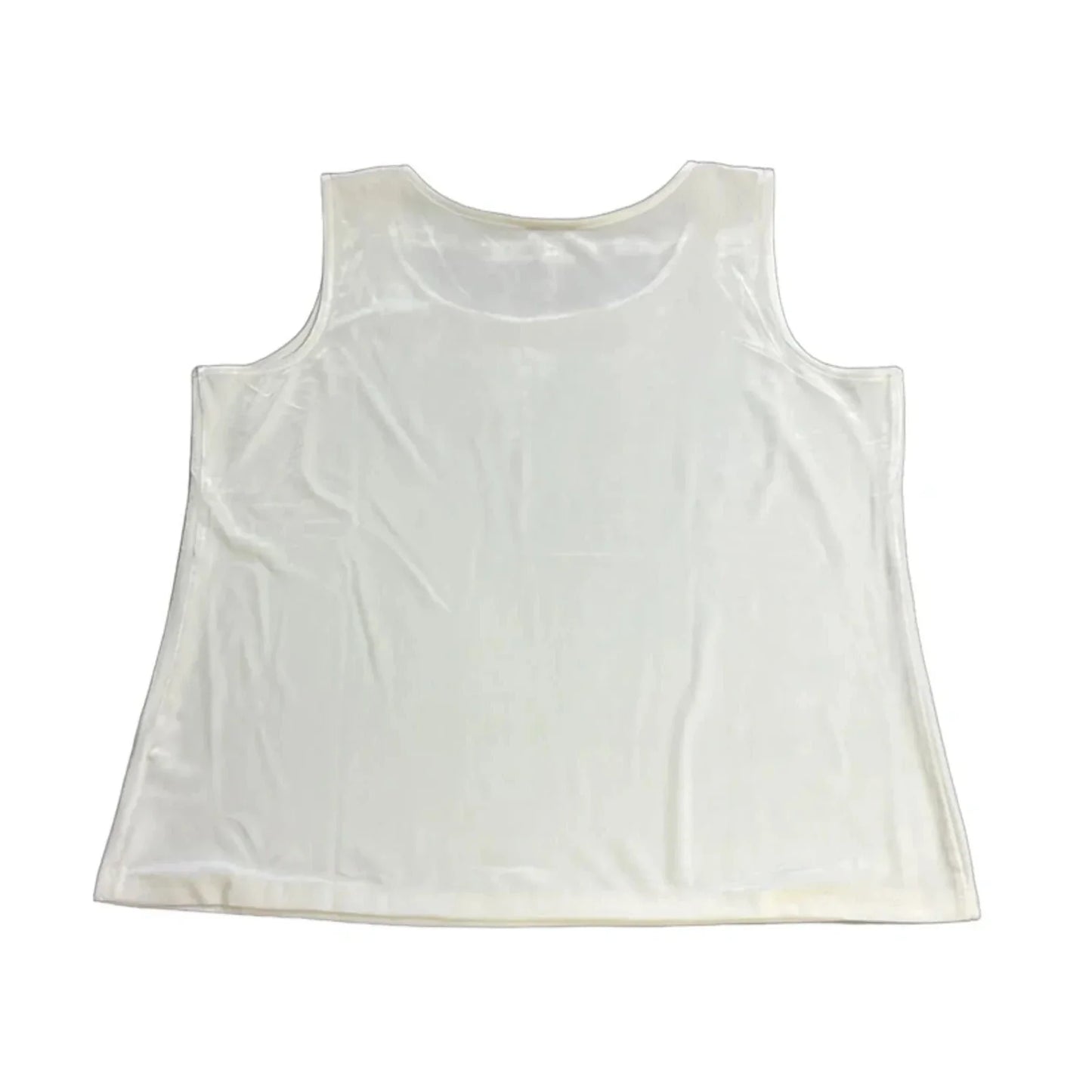Top Sleeveless By Talbots In White, Size: 2x