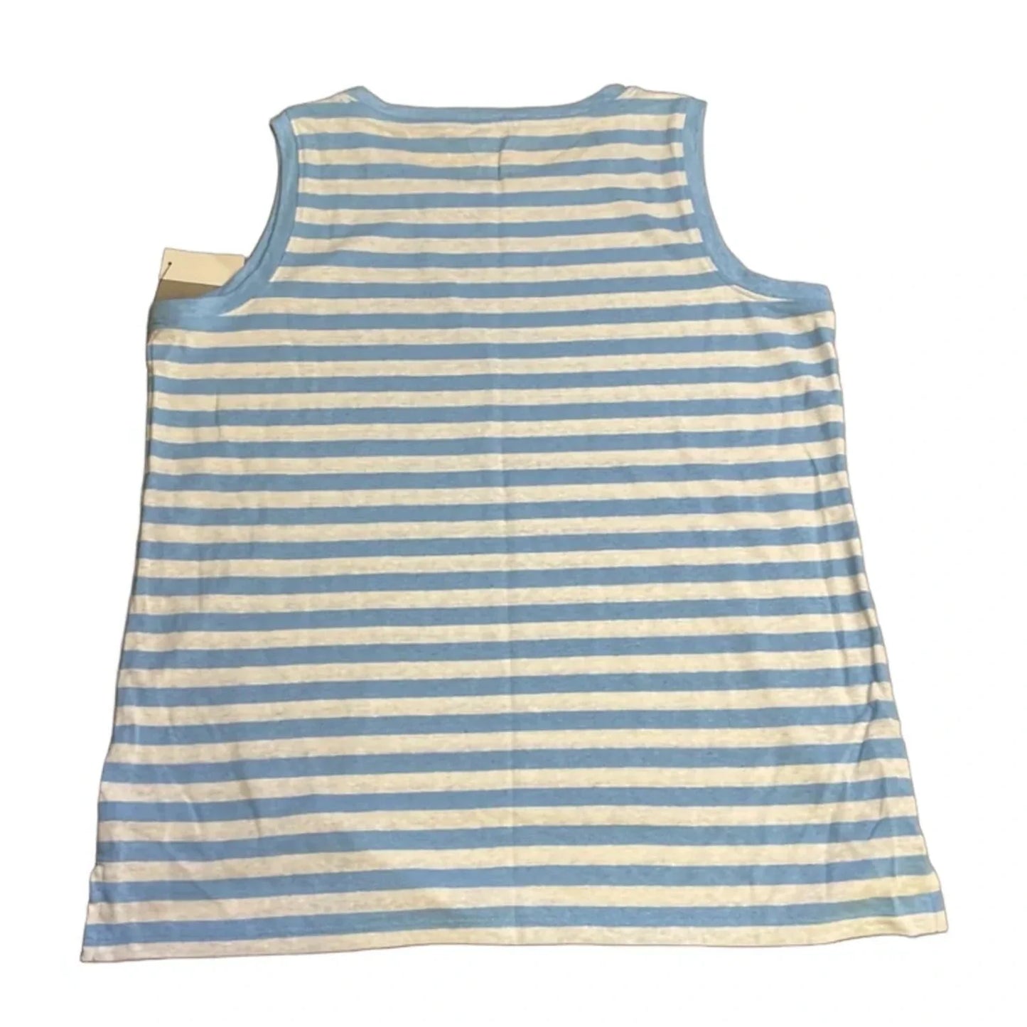 Top Sleeveless By Talbots In Blue & White, Size: 1x