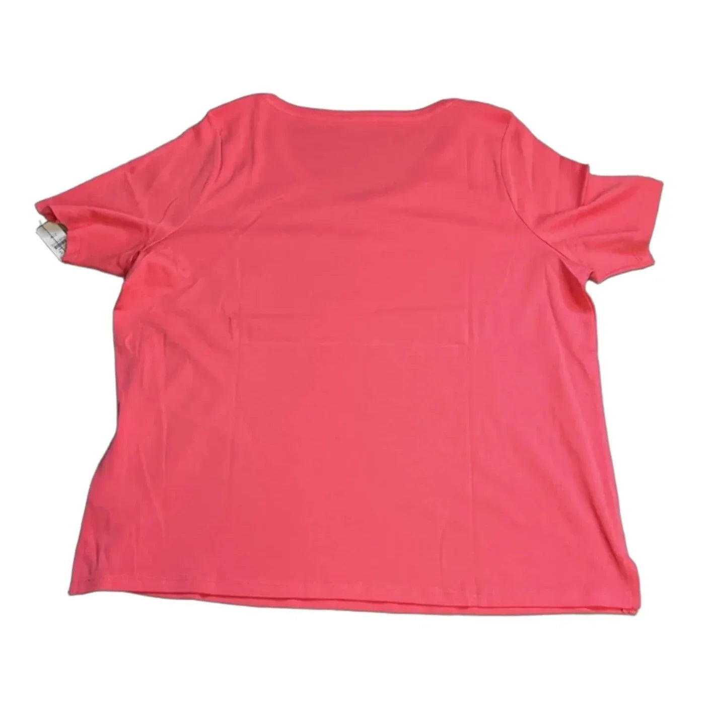 Top Short Sleeve Basic By Talbots In Coral, Size: 2x