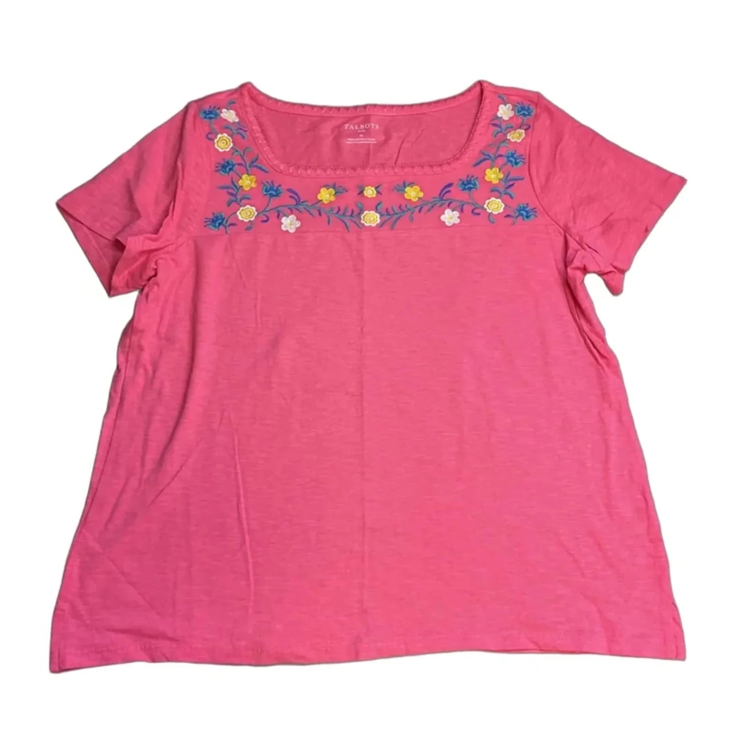Top Short Sleeve By Talbots In Pink, Size: 1x