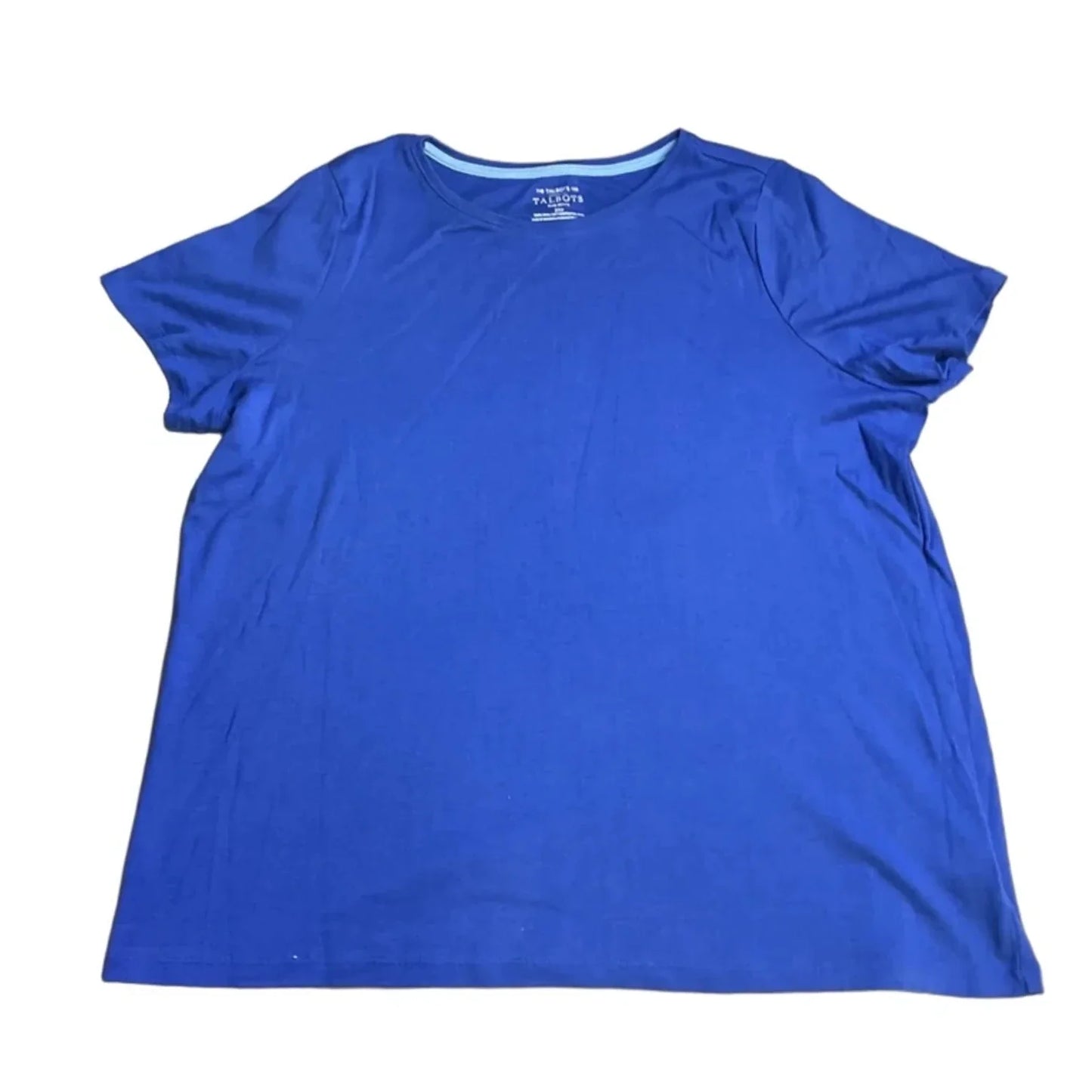 Top Short Sleeve Basic By Talbots In Blue, Size: 2x