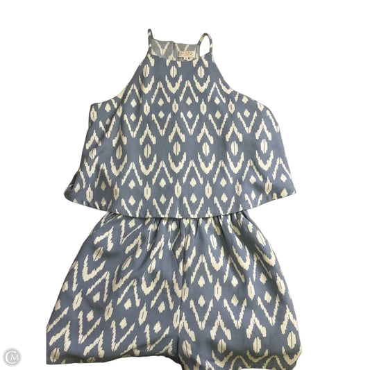 Romper By Mudpie In Blue & White, Size: S