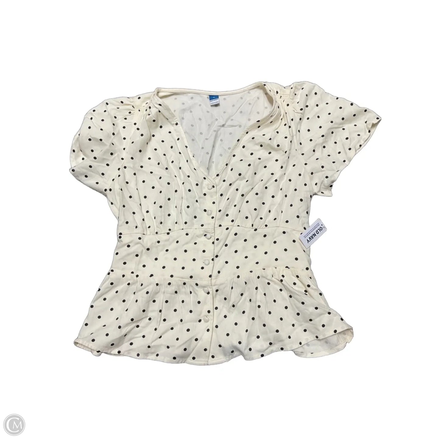 Top Short Sleeve By Old Navy In Cream, Size: M