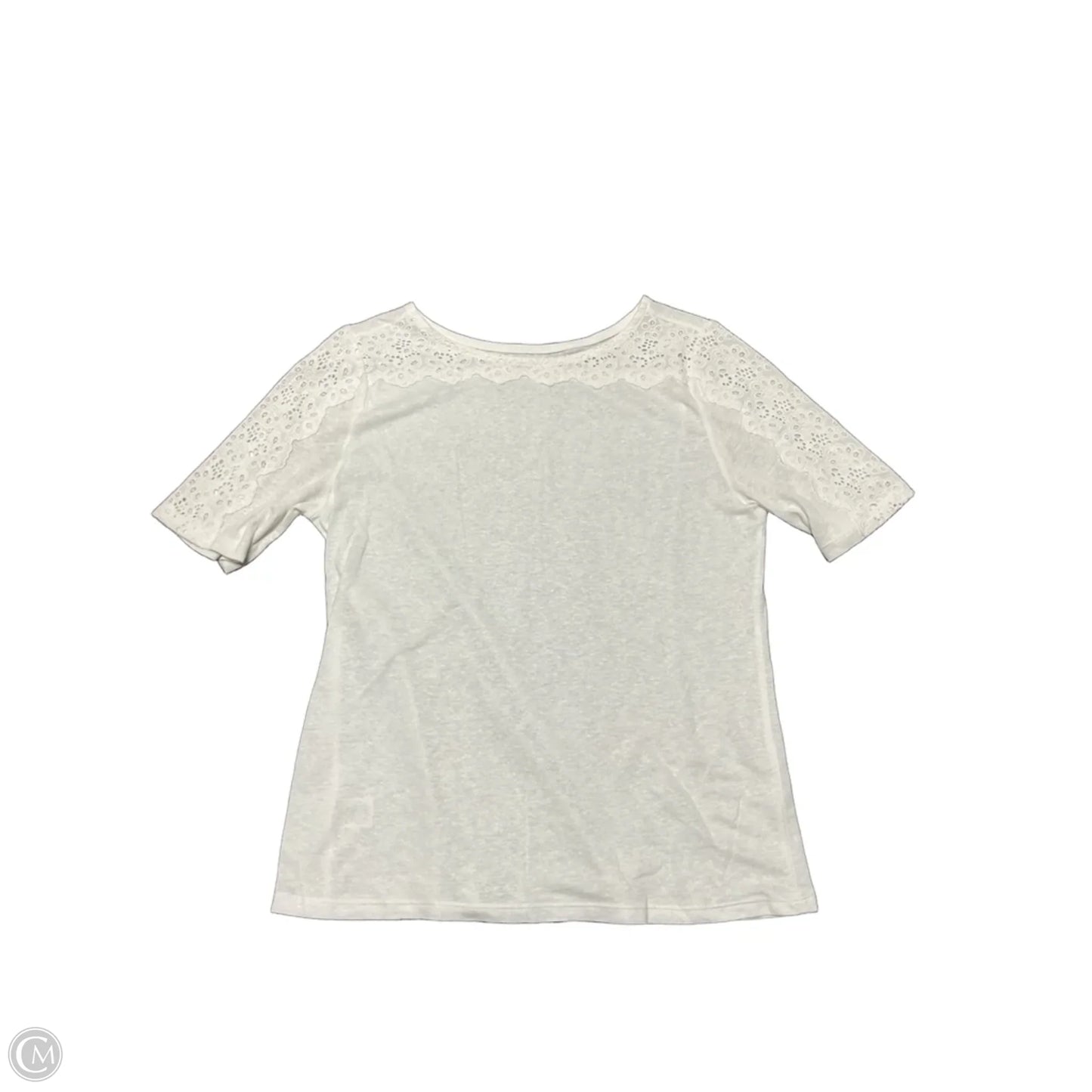 Top Short Sleeve By Loft In White, Size: S