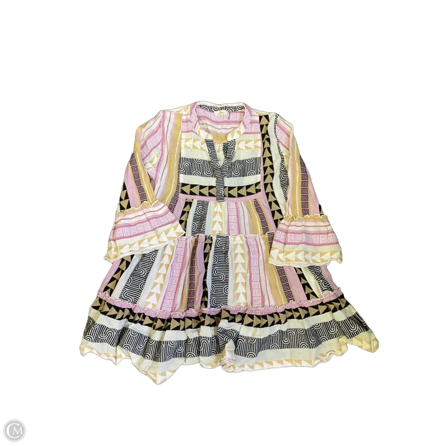 Tunic Long Sleeve By Elan In Pink, Size: M