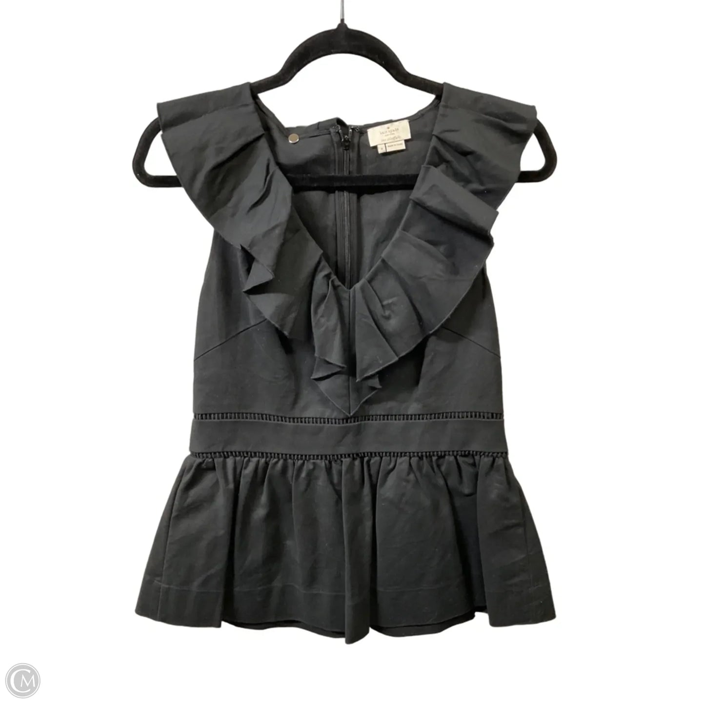 Top Sleeveless Designer By Kate Spade In Black, Size: 8